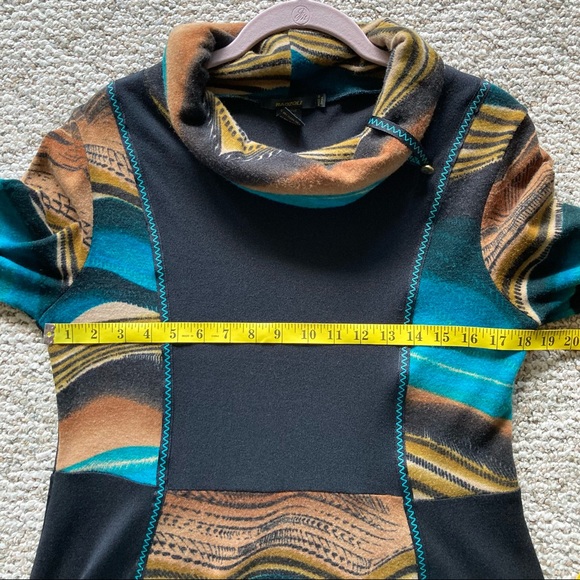 Radzoli Black & Multicolored Sweater-like Dress Large - Picture 6 of 8